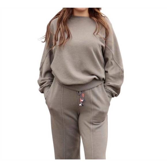NEW SUNDRY seamed pullover in fern - Picture 1 of 3
